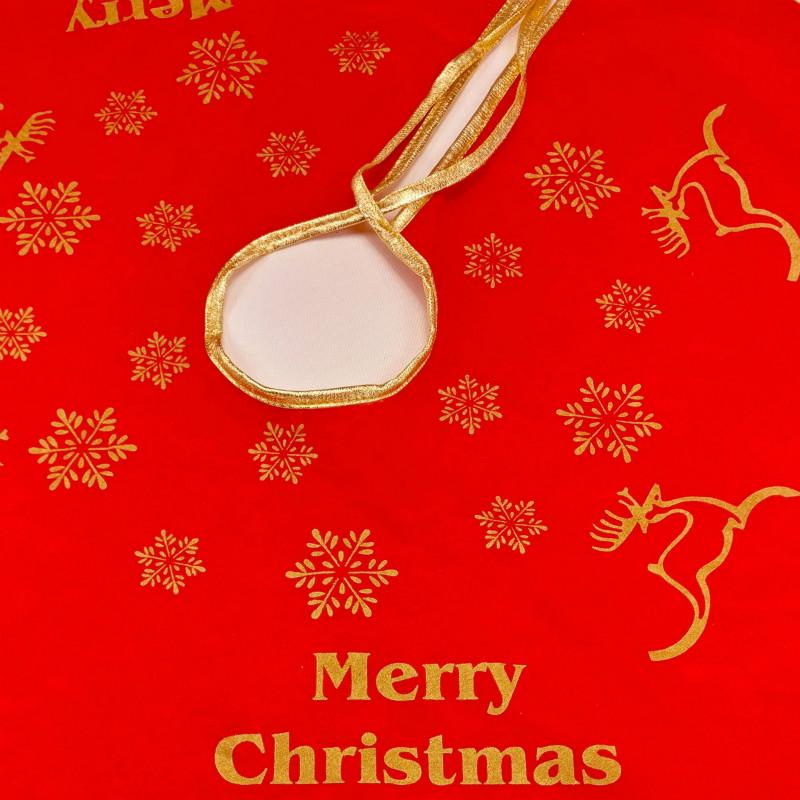 1PC Christmas Tree Skirt Plush High-grade Elk Fabric Tree Skirt for Decorating Tree Party Christmas