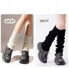 Knitted Socks, Women's Pile Socks, Autumn and Winter Calf Socks, Leg Guards, Long Stockings, Warm Knee Pads