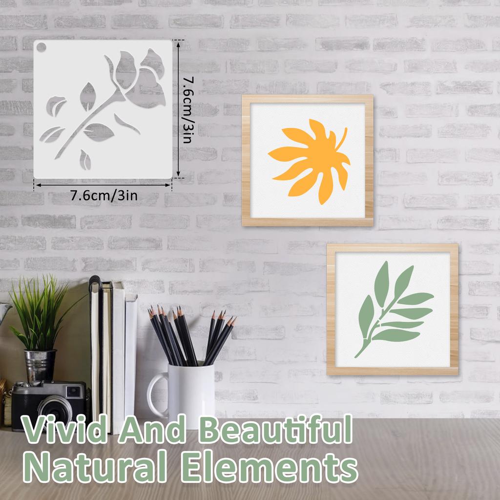 60Pcs Bird Floral Painting Stencil DIY Art Templates for Furniture Walls Floors Glass Windows Indoor Outdoor Decor Craft Supplie