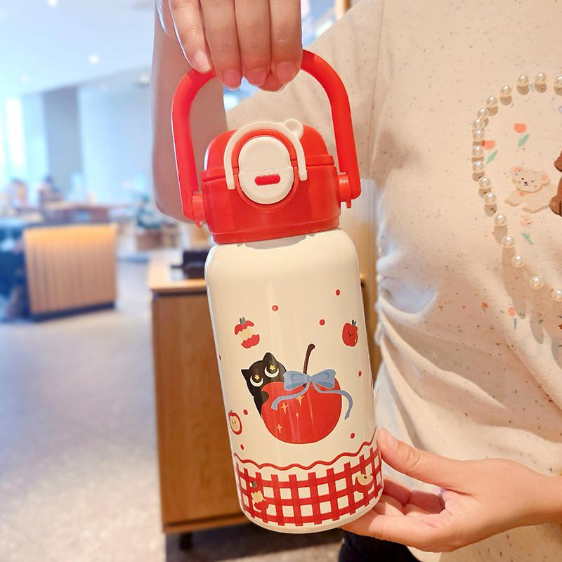 Kids Insulated Water Bottle With Straw And 316 Stainless Steel For School And Travel