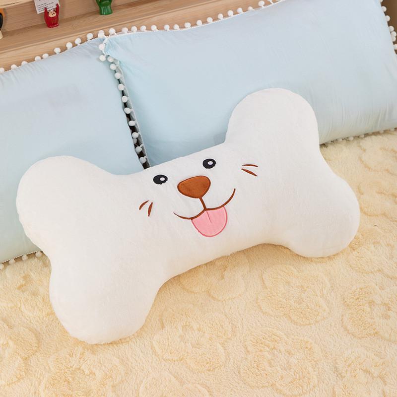 Creative Cartoon Dog Bone Shaped Plush Pillow Cushion Gift For Kids And Teens