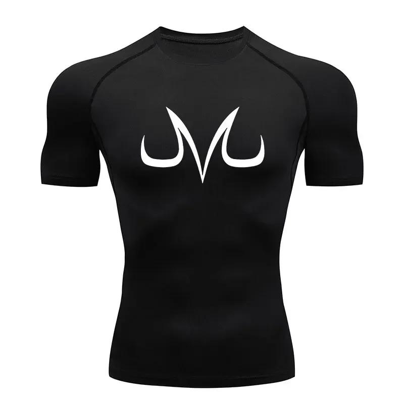 Clothing Fitness Anime Aesthetic Compression Shirt for Men Fitness Sport Quick Dry TShirts Tight Gym Tops Tee Summer Undershirts