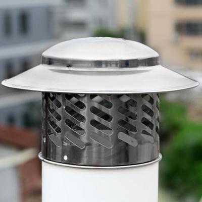 80-220mm 304 Stainless Steel Rainproof Cap Chimney Windproof Rainproof Cover Vent Stainless Steel Roof Pipe Exhaust Hood