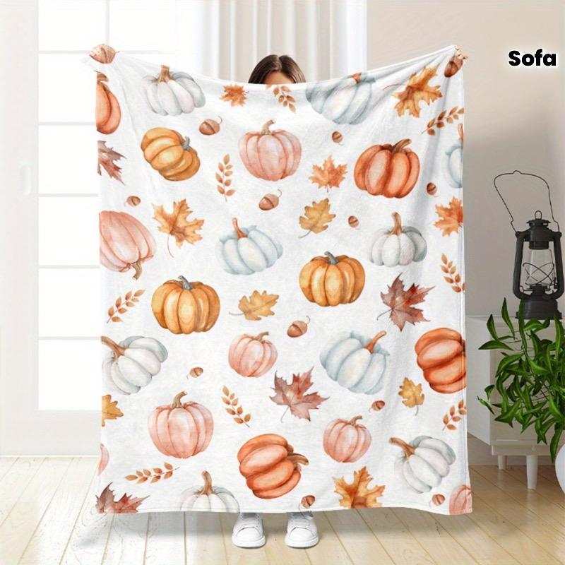 Comfortable Autumn Themed Shawl Blanket - Lightweight Warm and Tear Resistant Suitable for Sofas or Beds