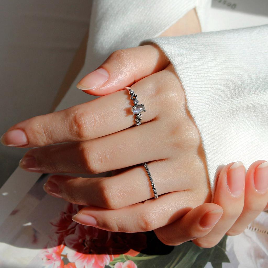 47Bag 925 Silver Labradorite Gemstone Silver Ring Serena