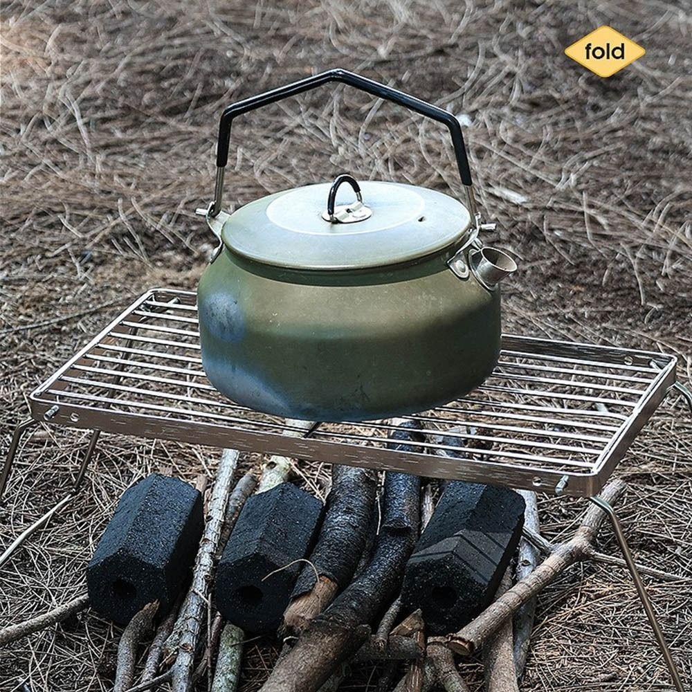 Faltbarer Faltbarer Camping Grillrost Korrosionsbeständig Grillbrennerständer Kochgerät