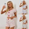 Women's Pajamas Set Pajamas 2-piece Set Airy Soft Casual Printed Pajamas
