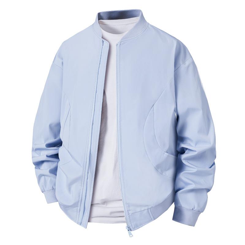 Jaqueta de Beisebol Masculina Nova de Primavera Casaco Trench Versátil da Moda