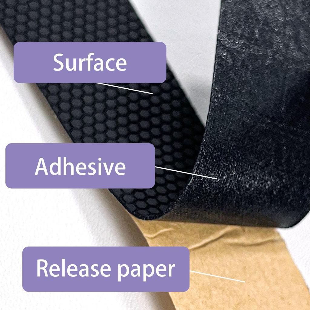 Black Self-Adhesive Anti-Slip Steering Wheel Tape, 2.5*250, Wear-Resistant.
