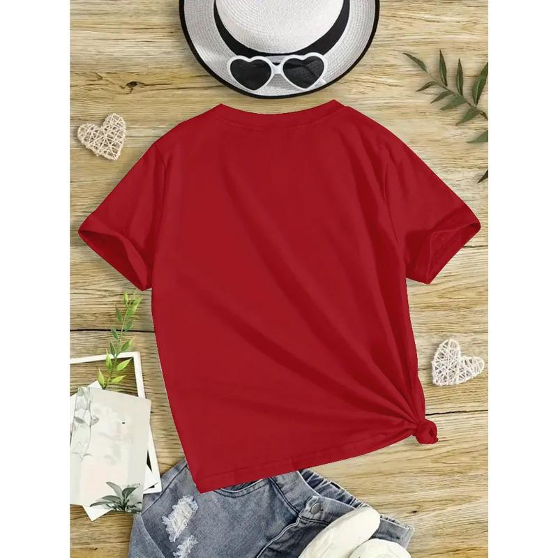 Kids Cartoon Graphic Crewneck Short Sleeve T-Shirt