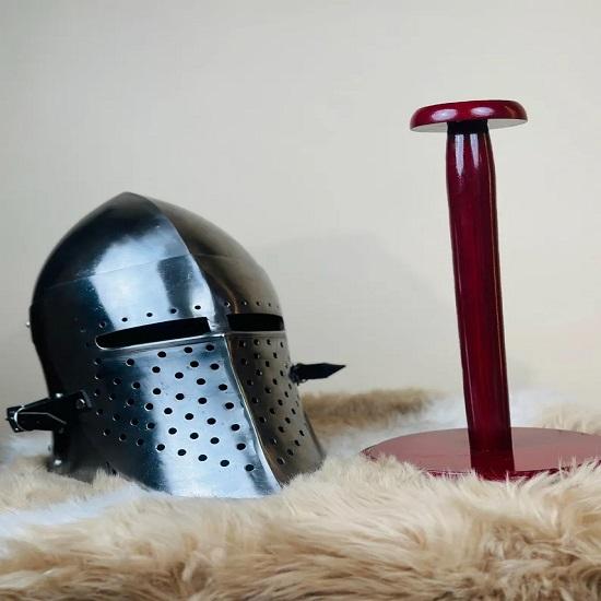 

Medieval Barbuda Helmet Medieval Knight Larp Crusader For Cosplay Best Gift