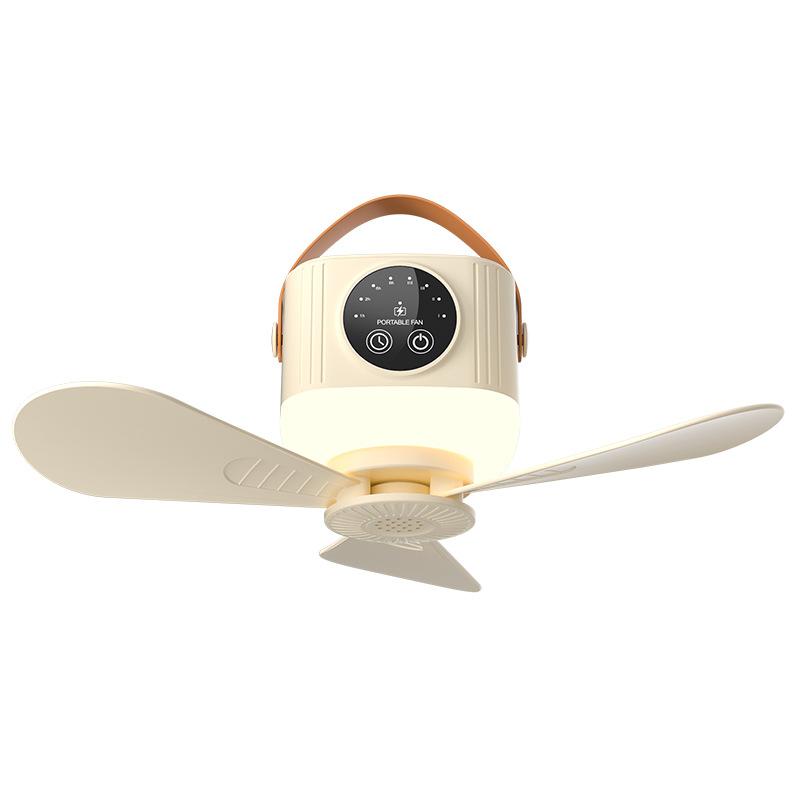 2025 New Multi-function Remote Control Ceiling Fan Lamp Strong Wind Power 8000mAh Large Capacity Battery Outdoor Portable Fan