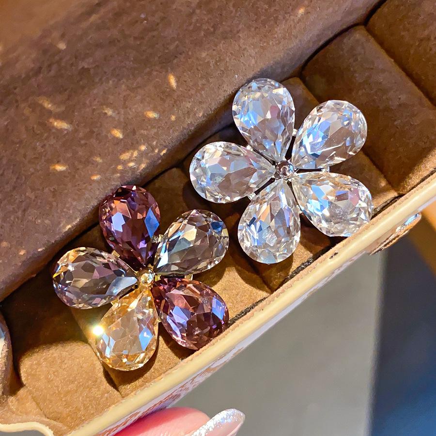 Fünfblättriger Diamantblumen-Öffnungsring - Eleganter und modischer Indexfinger-Schmuck
