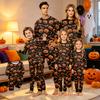 Family Matching Halloween Printed Pajama Set, Long Sleeve Top and Pants for Mom and Kids