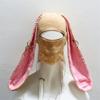 Knitted Hooded Face Mask Hat Adult Lovely Balaclava Hat with Long Rabbit Ears Teens Winter Warm Hat for Daily Use