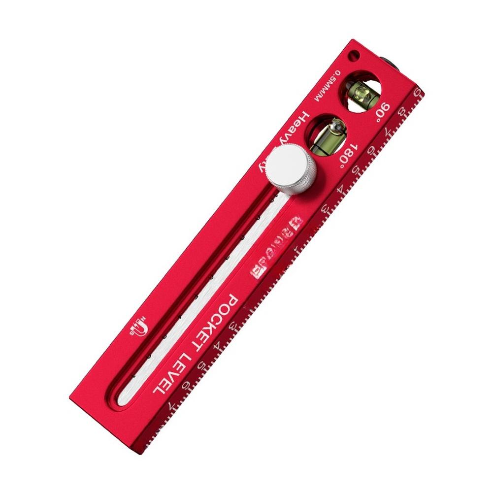 Magnetic Marking Ruler Woodworking Scale Tool Aluminum Alloy Ruler