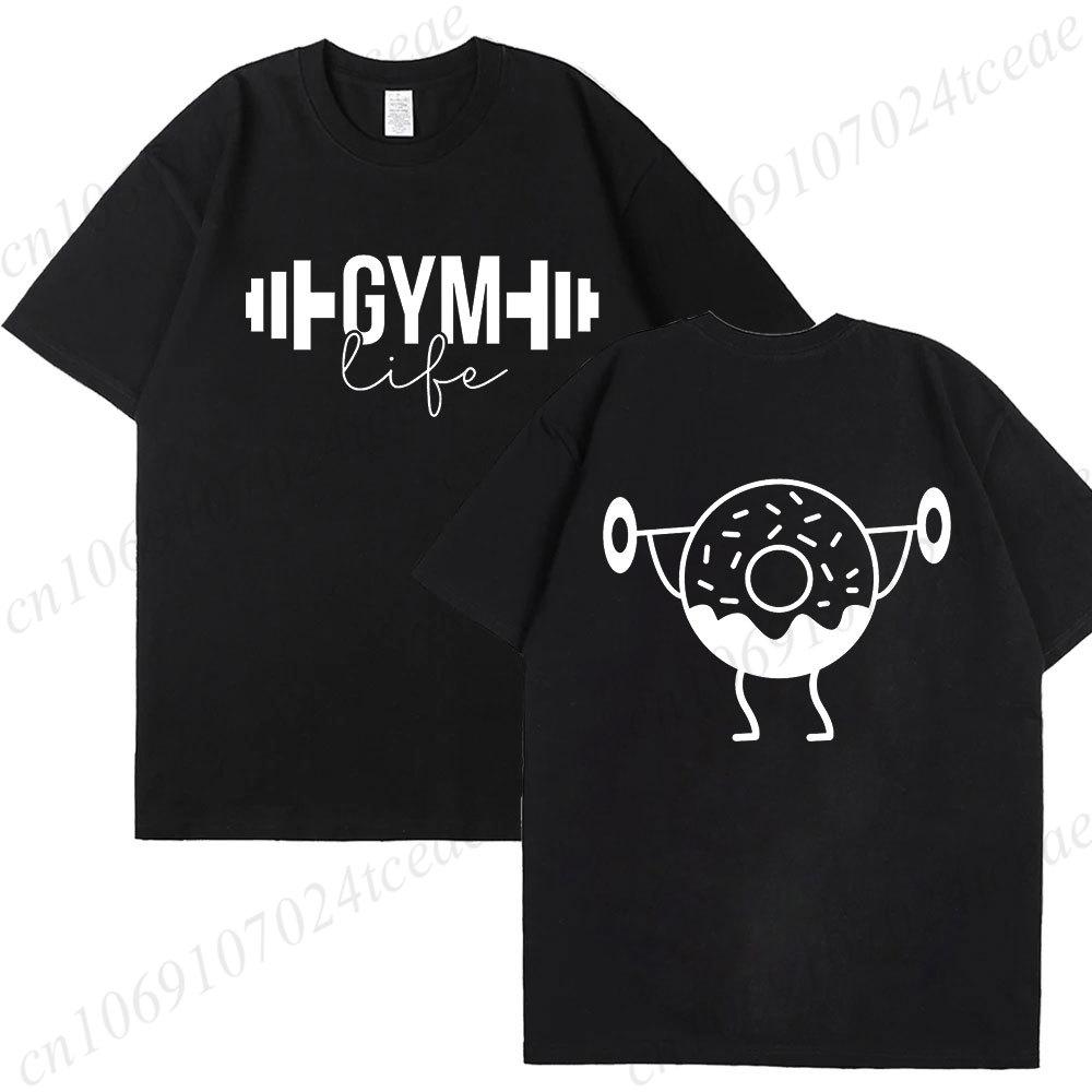 Funny Gym Life T-Shirts for Women Workout Summer Short Sleeve Tees Motivational Positive Tees Cute Exercise Fitness Tops
