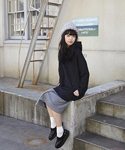 Unrelaxing UR-96W Oversized Pullover Hoodie, Size S, Black, UR-96W_BK01S001