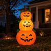 Inflatable JackO'Lantern Stack | Lightweight PVC Material, Stacked Pumpkin Figure, for Yard