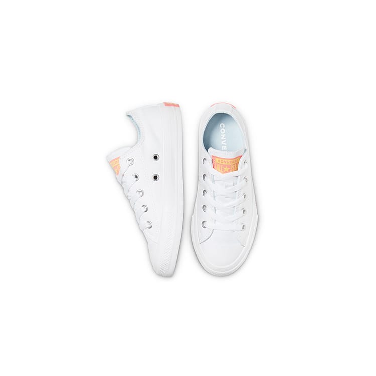 Converse Chuck Taylor All Star Low Top Comfortable Abrasion Resistant Low top Kids Canvas Shoes White Yellow Kids' 670702C