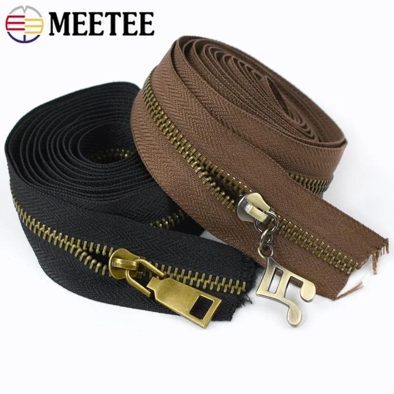1/2/3/5M Meetee 5# Rollen-Metallreißverschlüsse mit Schiebern Tasche Schuhe Jacke Dekor Verschluss Reißverschluss nach Metern DIY Reparatur Nähzubehör