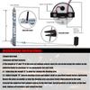 Universal 2" 52mm Fuel Level Gauge Car Vehicle Meter with Fuel Float Sensor White LED Light Black Shell Automotive Gauges 12V