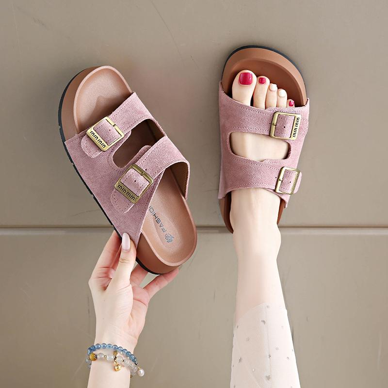 Fashion Shoes Slippers Casual Platform Summer Clogs Woman Pantofle Slides Luxury Beach 2025 Soft Fashion Concise Leisure Slippers Casual