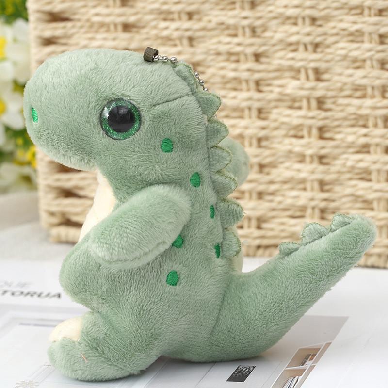 Cute Dinosaur Plush Keychain Soft Green Dino Stuffed Animal For Backpacks