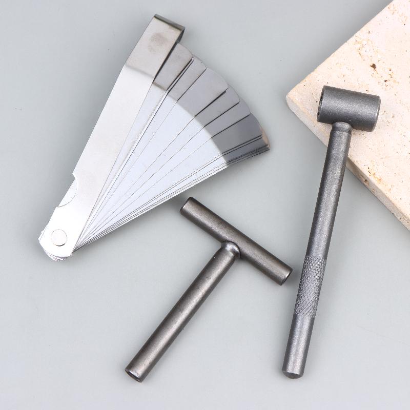 

Motorcycle Engine Valve Adjustment Tool Set – Spanner And Feeler Gauge For Valve Clearance 0.005 To 0.020 Inch 1set