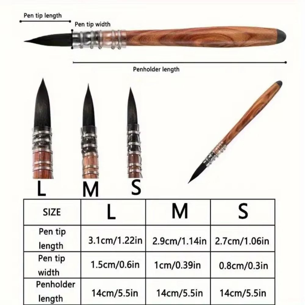 Soft Round Tip Art Brush Nylon Fiber Oil Painting Brush Pen Head Printmaking Brush  Student Art