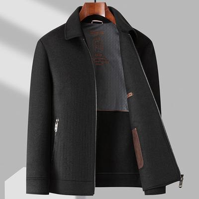 Veste d'hiver en laine double face doublure amovible en duvet veste d'outillage veste en laine pour homme