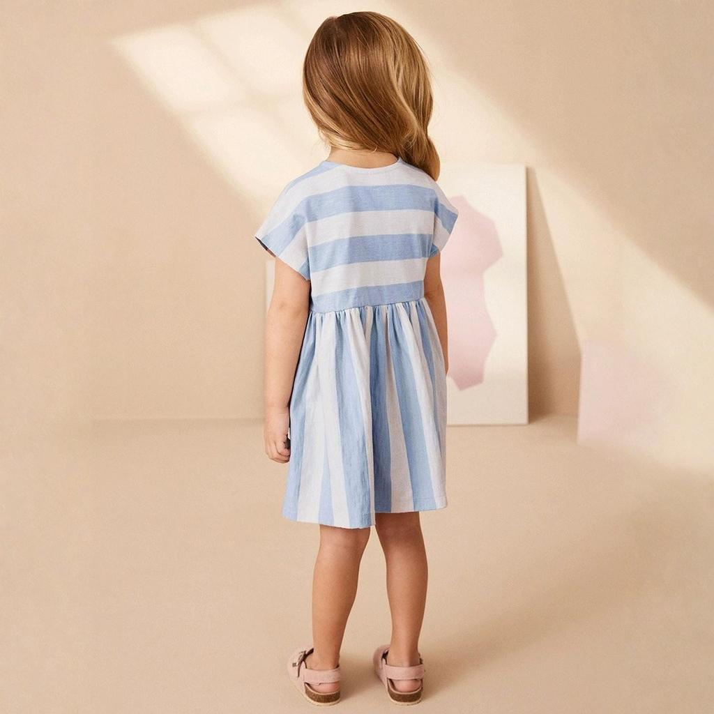 Dívčí ležérní šaty s kresleným potiskem - Dětské roztomilé princeznovské šaty