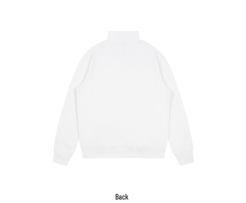 350g Heavyweight Stand Collar Half-Zip Hoodie for Outdoor Sports - Plain Color, High Quality, Spring & Autumn Wear