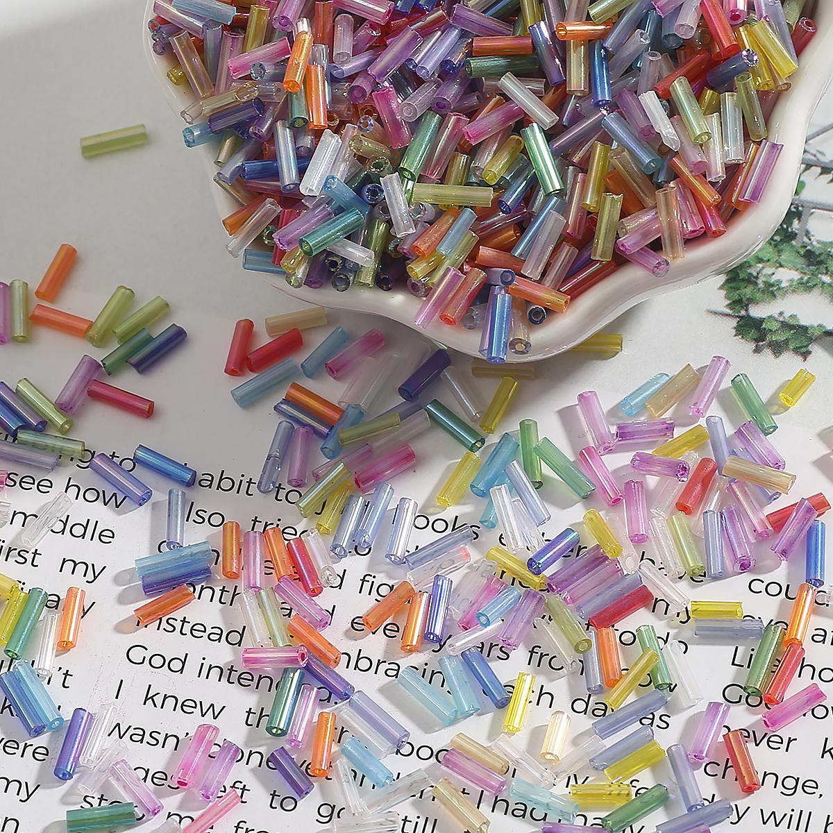 

2x7 мм 300 шт цилиндрические длинные трубчатые стеклянные бусины для самостоятельного изготовления ювелирных изделий