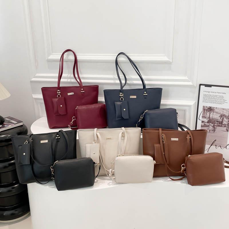 Borsa Tote Minimalista Stile Coreano Grande Capacità Moda Morbida Ecopelle Borsa a Spalla Borsa da Pendolare Casual CLE