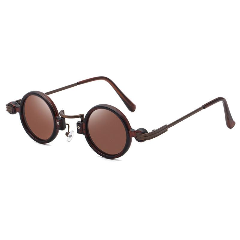 European Retro Steampunk Round Sunglasses Men s & Women s Hip Hop Style 3175