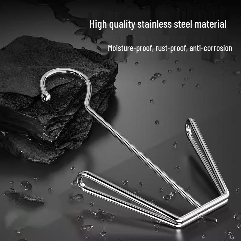 Nerezový Větruodolný Závěsný Stojan na Sušení Bot - Bez Vrtání, Zesílený, Pro Venkovní/Vnitřní Použití.