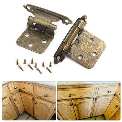 10Pcs Antique Self Closing Hinges Heavy Duty Door Cupboard Hinges Kitchen Cabinet Door Hinges Hardware Enduring