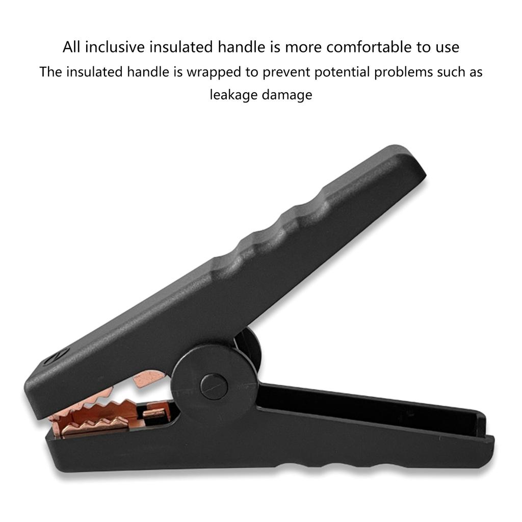 100A PVC Sheathed Alligator Clamps Crocodile Clips Insulated Battery Clip for Various Electrical Projects
