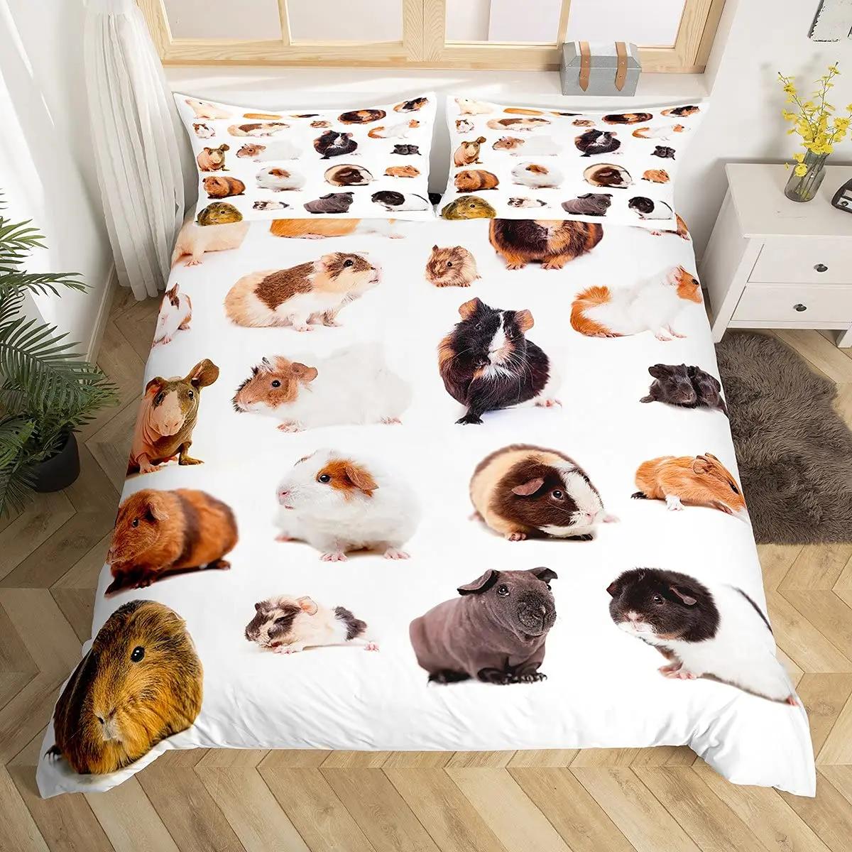 

Children Kids Carton Dreamy Sparkle Mouse King Quen Soft Duvet Cover Rat Beding Set Girly Lovely Animal Warm Comforter Cover Polyester Comfortable 120*200cm Single