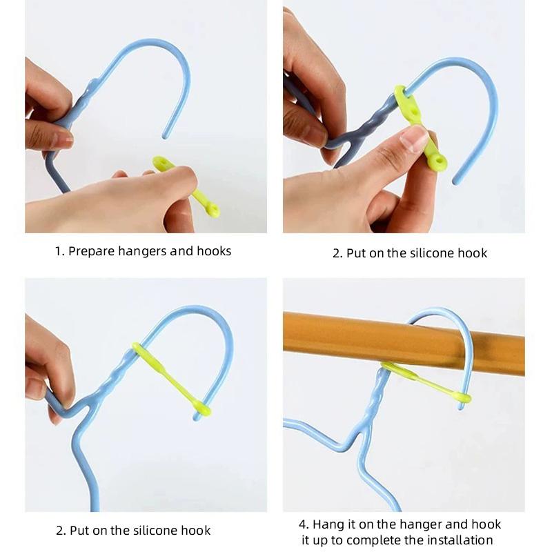 10Pcs Silicone Windproof Laundry Hanging Buckle Anti-slip Fixed Lock Hanger Clothes Hanging Organizer Hooks Outdoor Rack Clips