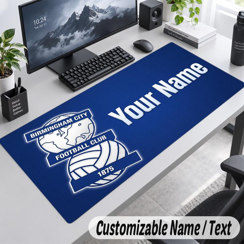 Birmingham City Personalized Large Mouse Pad Custom Name Text Extended Desk Mat Gaming Mousepad