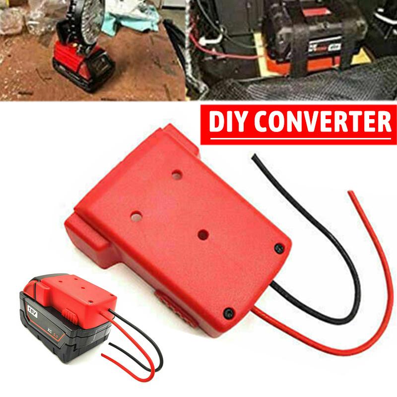 

PDTO DIY аккумуляторный адаптер для аккумулятора Milwaukee M18 XC 18 В для док-станции с 2 проводным выходом