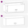 Wall Mounted Garage Cabinet with Gas Spring Door Anthracite