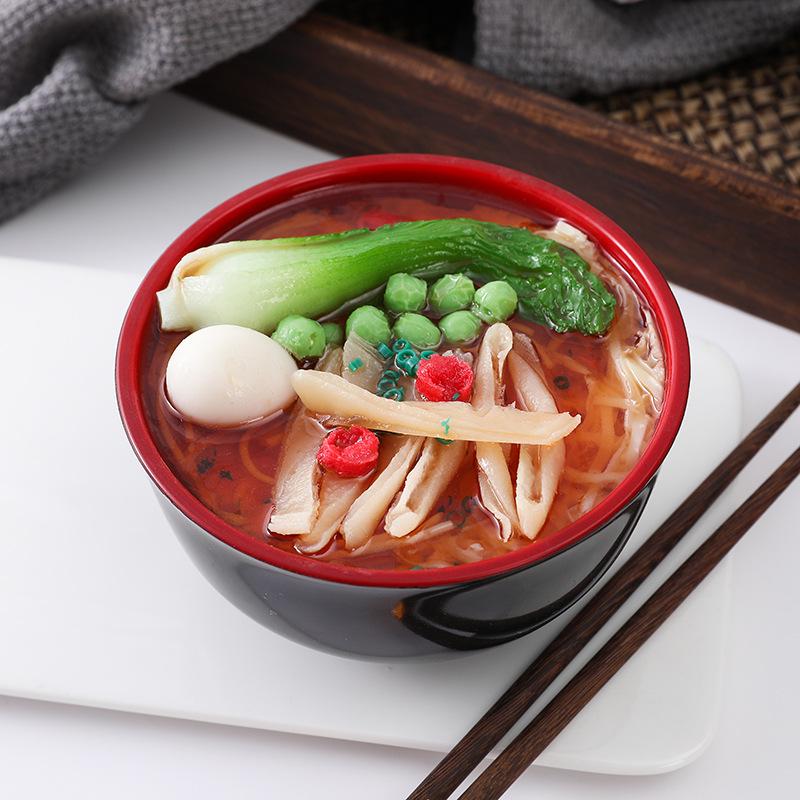 Creative Udon Noodle Bowl Ramen Piggy Bank for Film and Photography Props