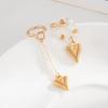 Salircon  New Exquisite Crystal Love Heart Tassel Drop Earring Women Trendy Elegant Piercing Earring Y2K Jewelry Ladies Gift