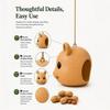 3D Printed Cute Squirrel Head Feeder Fun Animal Face Hanging Pendant Feeder Outdoor Garden For Home Decoration Gifts