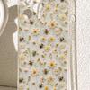 Apricot Floral Anti-Drop Transparent Case for iPhone 14/15/16/17 Pro Max Series
