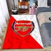 Diseño de Alfombra con Logo Rojo y Blanco del Arsenal para Entusiastas del Deporte Adecuado para usar como antideslizante para sala de estar dormitorio sofás