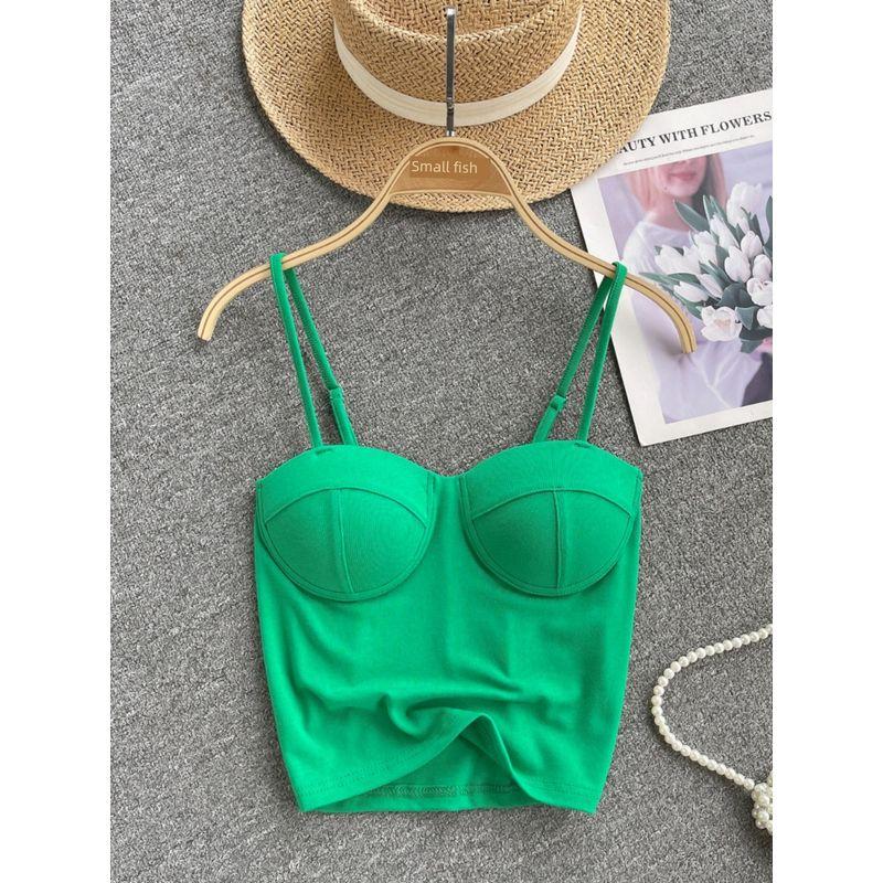 European and American Sexy Outdoor All-Matching Pure Color Camisole